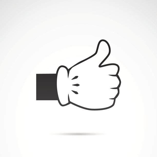 人的手-拇指向上矢量艺术。图片下载