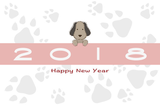 狗的贺年卡图片图片下载