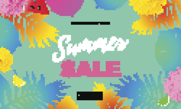 夏季销售价格降低购物矢量棕榈叶横幅图片下载