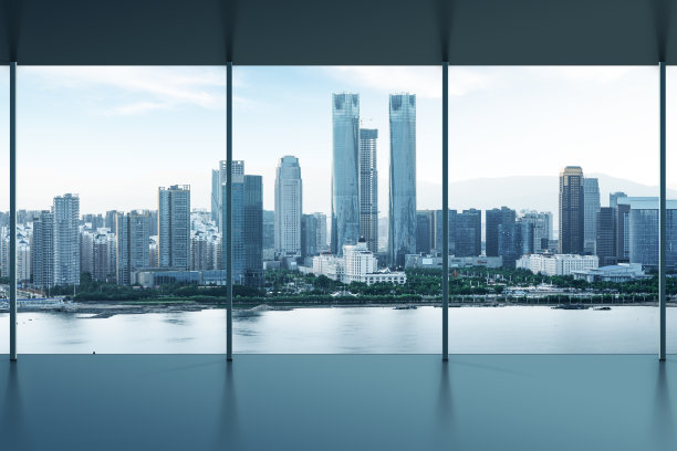 窗外城市夜景鸟瞰图片下载