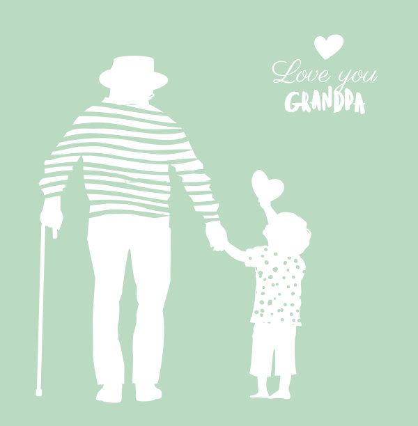 祖父母快乐日传单，横幅或海报图片下载