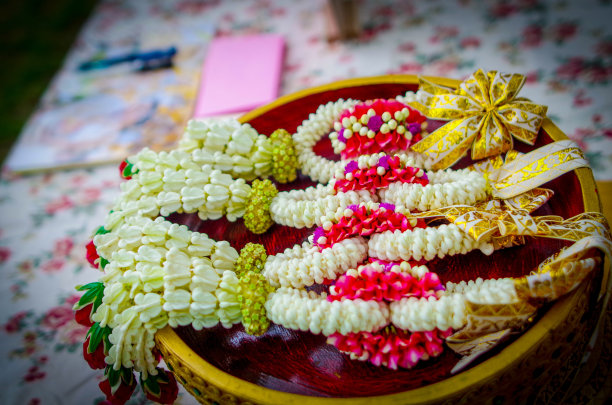 茉莉花花环美丽清新芬芳图片下载