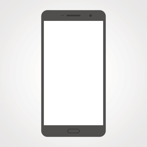 现代智能手机与空白屏幕矢量隔离图片下载