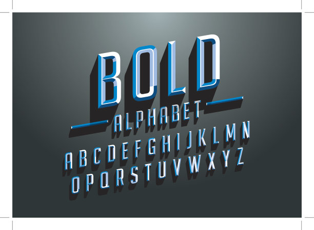 浮雕字母表图片下载