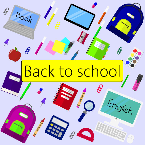 回到学校背景，矢量插图。图片下载