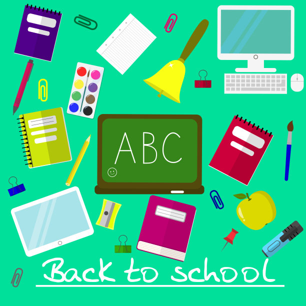 回到学校背景，矢量插图。图片下载