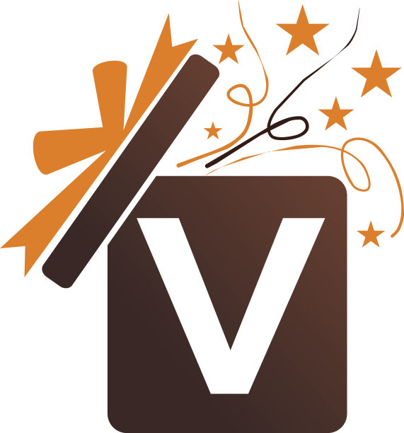 礼盒丝带字母V图片下载