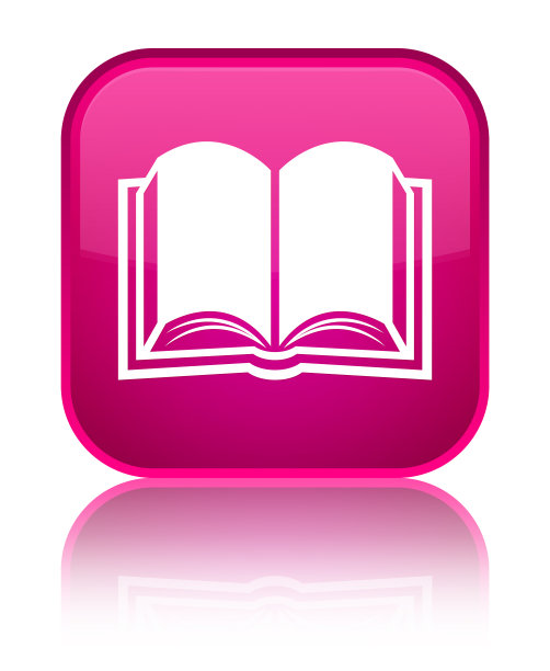 书图标特殊的粉色方形按钮图片下载