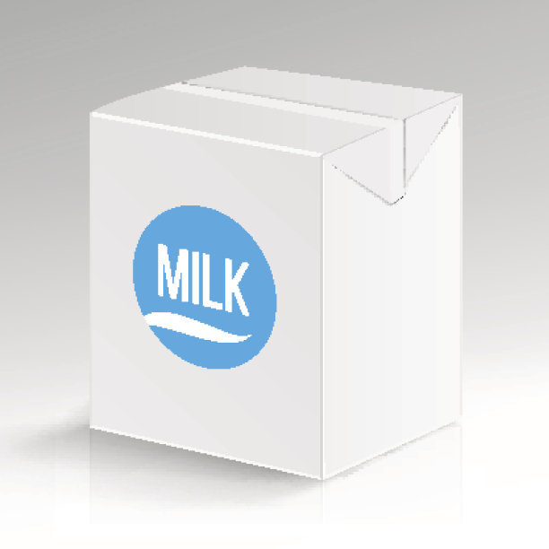 牛奶纸盒包装矢量空白。白色纸箱品牌盒孤立。空干净纸板包装饮料牛奶盒子空白。矢量图图片下载