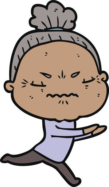 卡通惹恼老太太图片下载