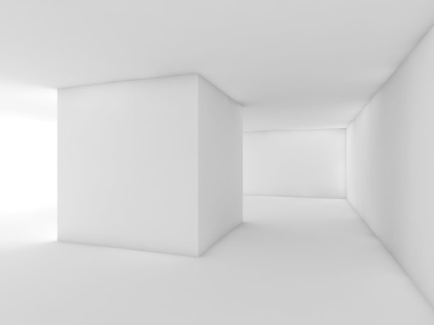 当代开放空间的房间设计。3 d图片下载