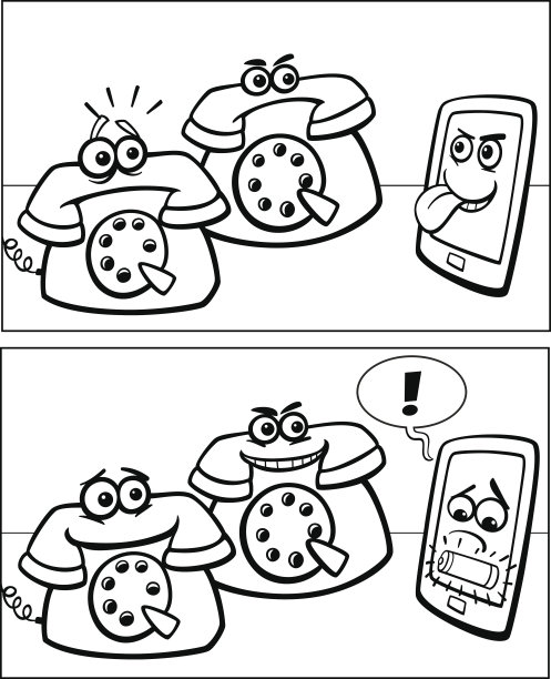 手机和智能手机漫画图片下载