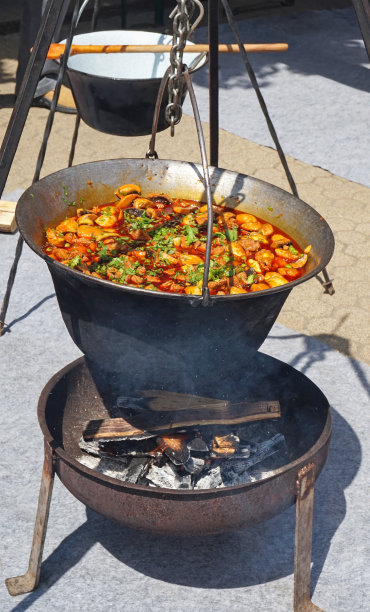 户外烹饪菜炖牛肉图片下载