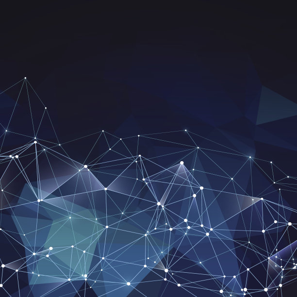 现代抽象向量蓝色几何背景。网络创意概念与多边形和线图片下载