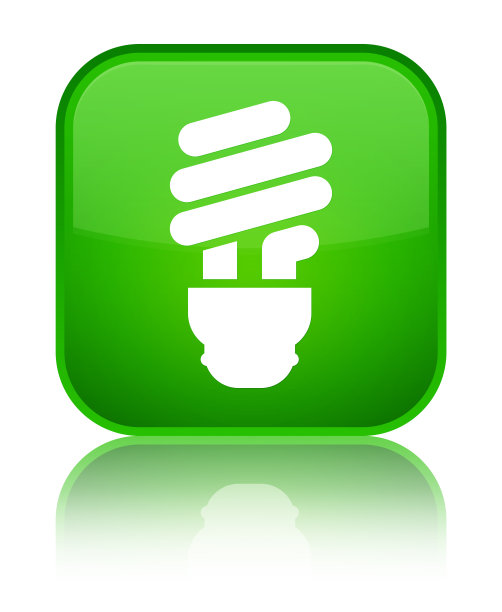 灯泡图标特殊绿色方形按钮图片下载