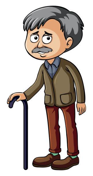 拄着拐杖的老人图片下载