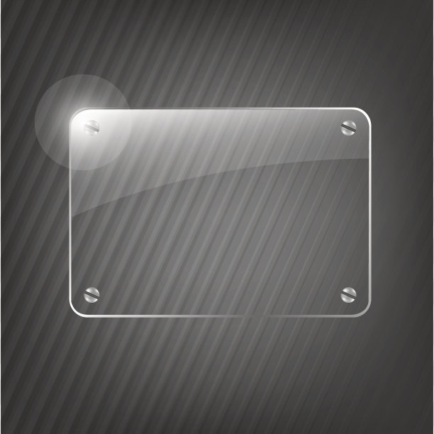 黑色背景上的玻璃框架图片下载