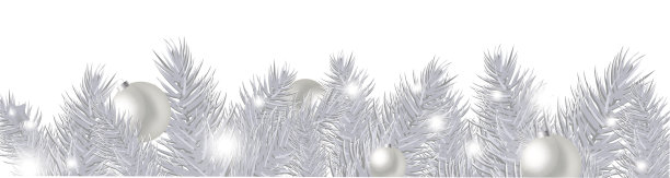 银色新年花环图片下载