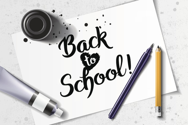 欢迎回到学校手绘字体图片下载