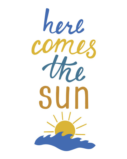 太阳来了。关于夏天的励志名言。图片下载