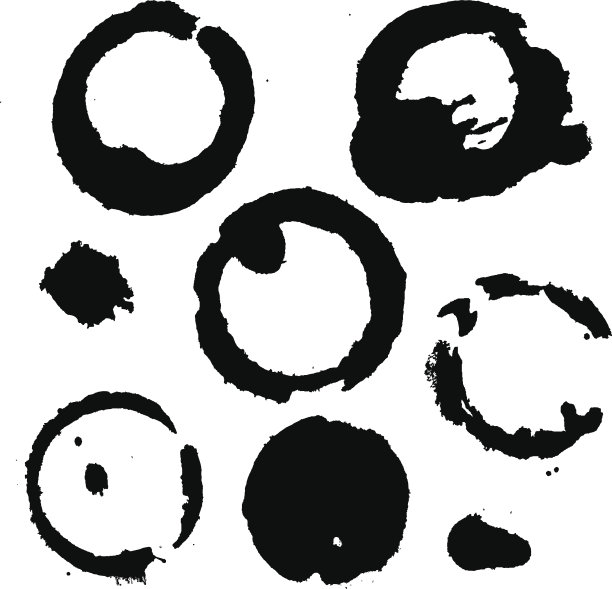 黑咖啡污渍套装图片下载