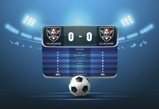 记分牌和聚光灯与体育场背景图片下载