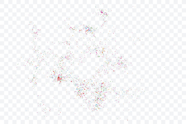 五彩缤纷的五彩纸屑。孤立在透明背景上。彩色的亮片。颗粒抽象节日插图。多彩色纹理。图片下载
