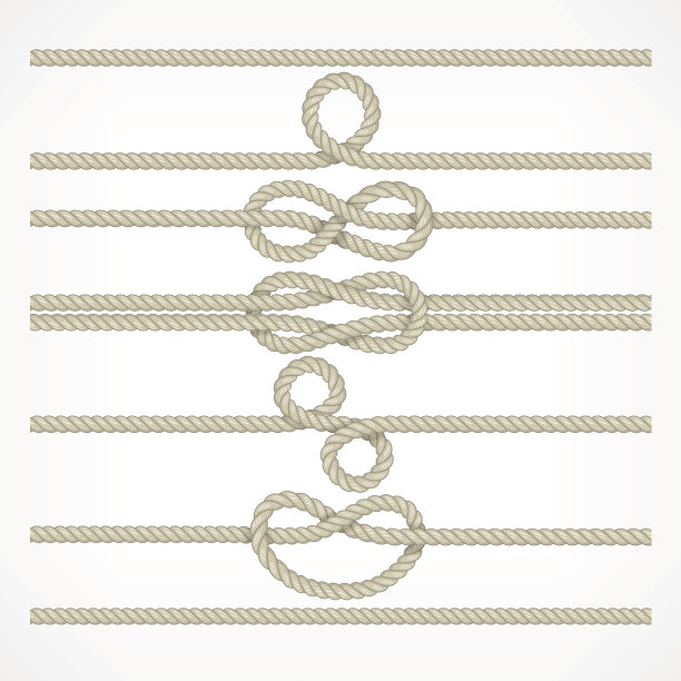 绳子上的结和环素材图片