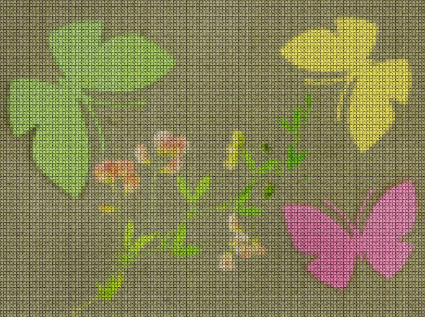 插图。交叉缝合。蝴蝶图片下载