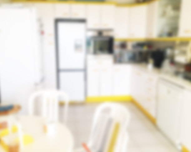 模糊的家庭厨房背景图片下载