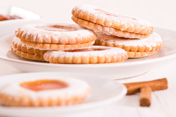 喝茶时间饼干。图片下载