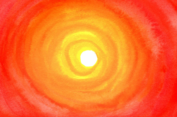 太阳在水彩背景图片下载