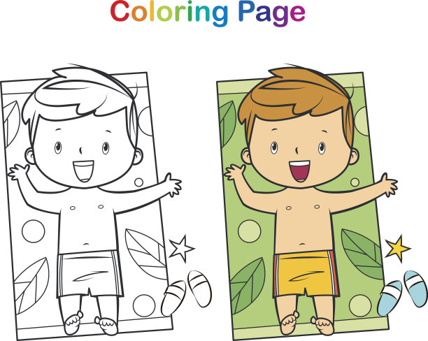 涂色书:小孩子图片下载