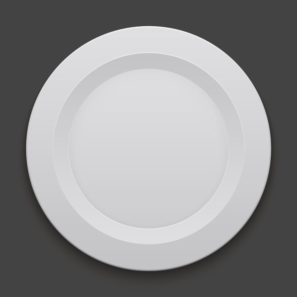 矢量现代盘子板上的白色背景图片下载