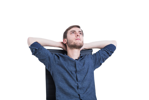 坐在扶手椅上沉思，孤身一人图片下载