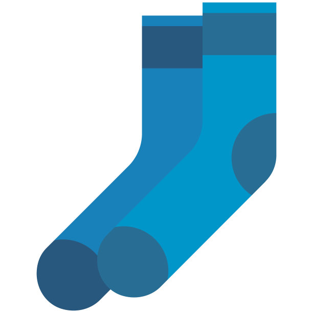 矢量图标的蓝色袜子的男人或女人在平底风格没有轮廓。像素完美。商务和办公室装扮。商店和商店图片下载