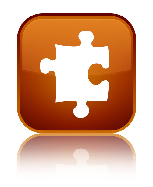 拼图图标特殊棕色方块按钮图片下载
