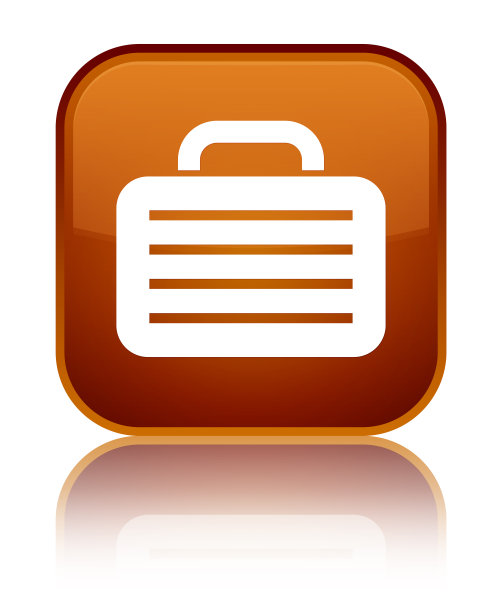 袋子图标特殊的棕色方形按钮图片下载