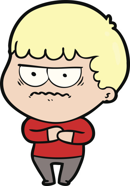 卡通生气男人图片下载