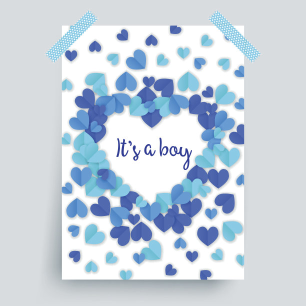 是个男孩，蓝色婴儿送礼会图片下载