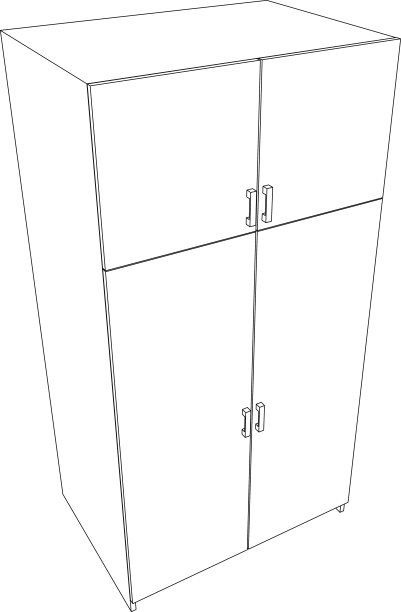 封闭式橱柜示意图图片下载