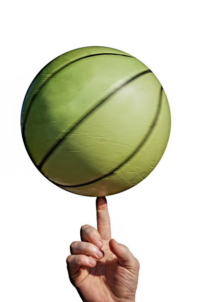 篮球在男性手指上旋转图片下载