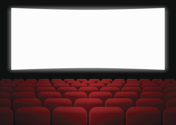 一排排的红色座位素材图片