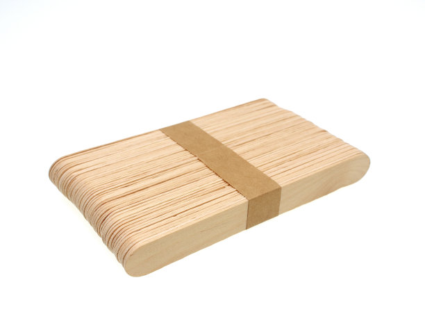 木头冰棒，冰淇淋棒，孤立在白色背景上图片下载