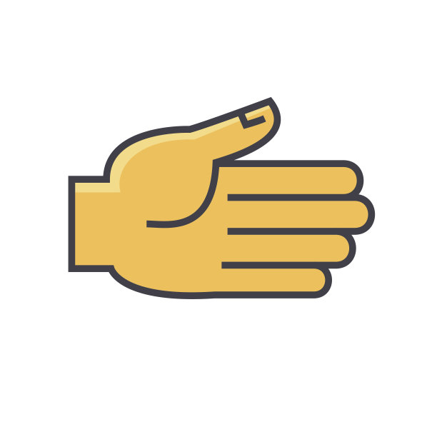 开放式手势概念。线矢量图标。可编辑的中风。平面线性插图孤立在白色背景上图片下载