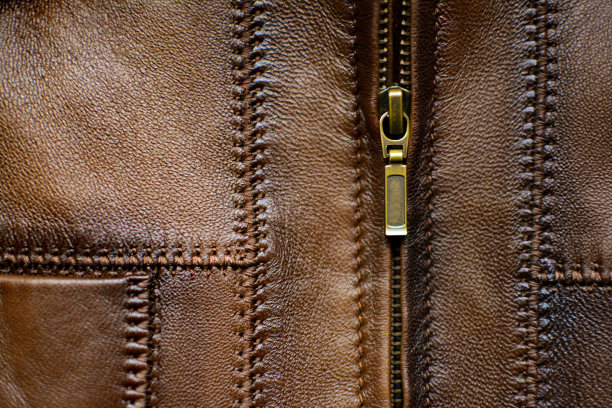 皮夹克上的拉链图片下载