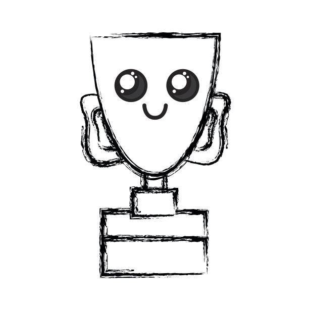 图卡哇伊可爱快乐奖杯图片下载