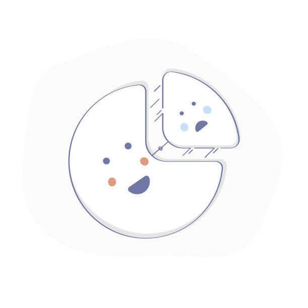 饼图，有趣可爱的信息图插图图片下载