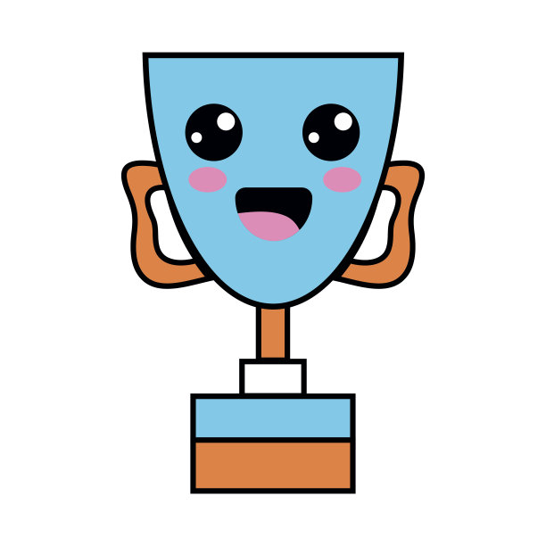 可爱可爱快乐奖品杯图片下载