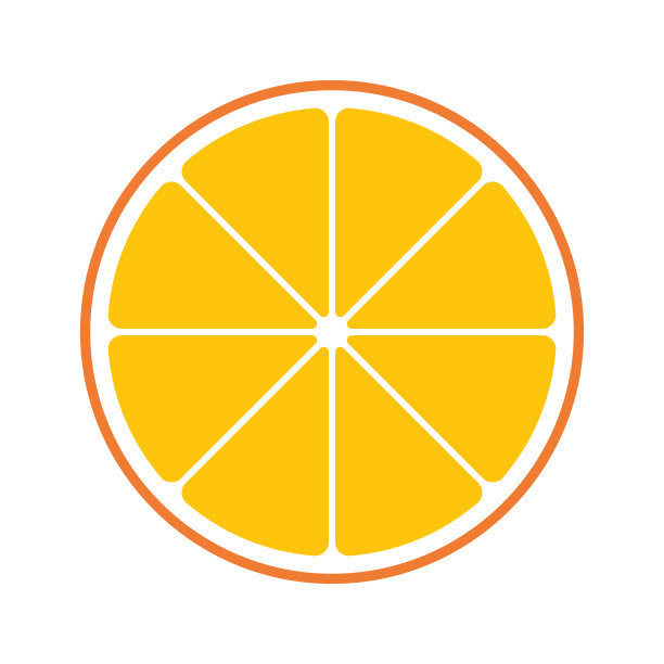 鲜橙片分离图片下载